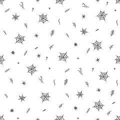 Seamless halloween pattern. Doodle vector halloween background