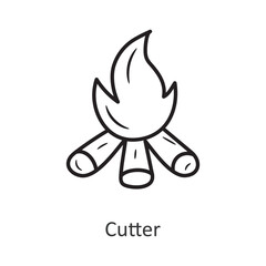Cutter Vector outline Icon Design illustration. Travel Symbol on White background EPS 10 File