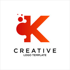 Obraz premium Letter K logo icon design template elements vector