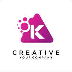 Letter K logo icon design template elements vector