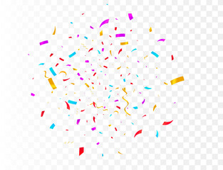 Flying vector festive balloons shiny with glossy balloons for holiday with confetti helium