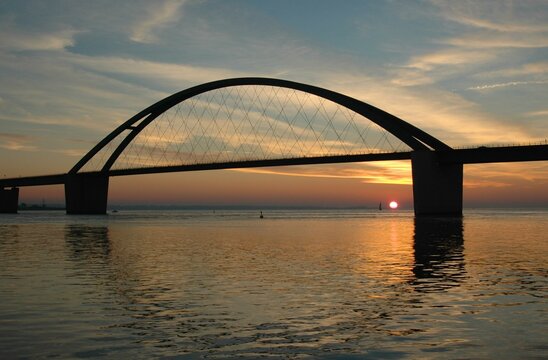 Fehmarn Fehmarnsundbr&uuml;cke Sonnenuntergang