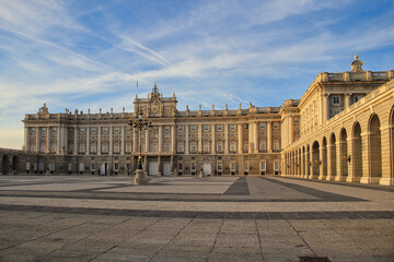 Fototapeta na wymiar Exterior of the Royal Palace. Madrid