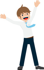 Salary Man Business Isolated Person People Cartoon Character Flat illustration Png #130