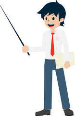 Salary Man Business Isolated Person People Cartoon Character Flat illustration Png #139