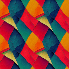 Fototapeta premium Seamless abstract colorful background with waves and shapes