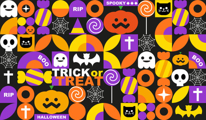Halloween Neo Geometric Pattern Background