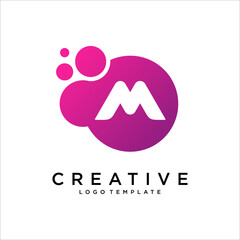 Obraz premium Letter M Logo Design Template Vector Element