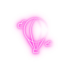 balloon flight neon icon