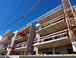 Construction of a new apartment house in Portugal