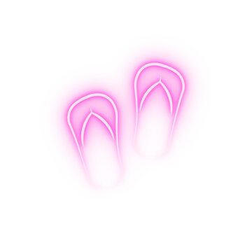 flip flops neon icon