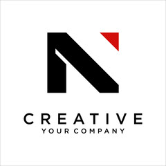 Letter N logo icon design vector template elements