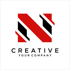 Letter N logo icon design vector template elements