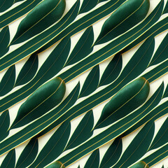 3D rendering illustration green plant monstera leaves seamless pattern, natural relaxing atmosphere can be used for wallpaper, wrapping paper, cards, invitations.