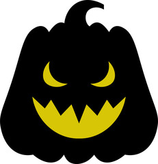 Halloween pumpkin design illustration isolated on transparent background 
