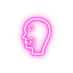 Blotch face neon icon