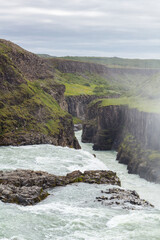 the Gulfoss waterfall in  Haukadalur, Iceland