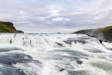Fototapeta na wymiar the Gulfoss waterfall in Haukadalur, Iceland