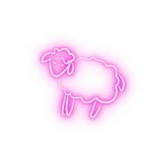 sheep neon icon