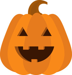 Halloween pumpkin design illustration isolated on transparent background 