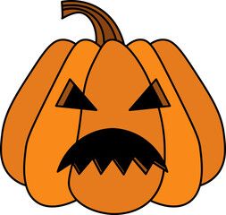 
Halloween pumpkin vector design illustration isolated on white background 

Halloween pumpkin design illustration isolated on transparent background 