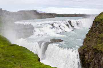 the Gulfoss waterfall in  Haukadalur, Iceland