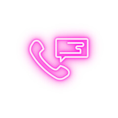 Quit smoking phone neon icon