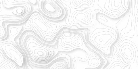 Obraz premium Topographic map background. silver line topography maount map contour background, geographic grid. Abstract vector illustration. 