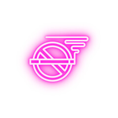 Quit smoking no smoking neon icon