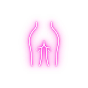 brasilian bikini epilation women neon icon