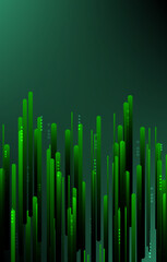 abstract technology green speed flow communication, digital technology data, online network background illustration, perfect for background, wallpaper, backdrop, banner