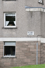 Council flats in poor housing estate with many social welfare issues in LInwood