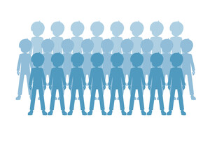 Salary Man Standing in front of a lot many people as a leader 2.