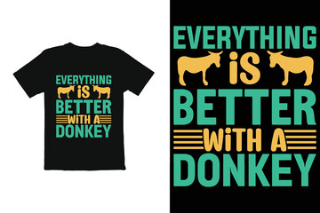 typography t shirt design. donkey  funny  t shirt graphic