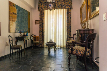 Light room with antique furniture