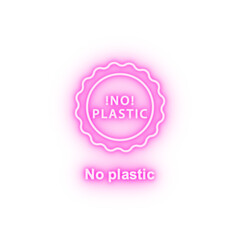No plastic neon icon