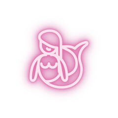 mermaid neon icon
