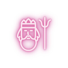 Poseidon neon icon