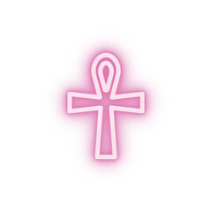 Obraz premium ankh neon icon