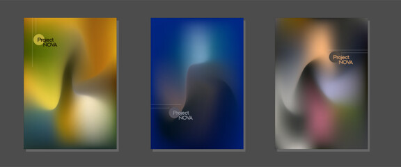 Fototapeta premium gradient brochure set for your creative design,flyer,poster,banner. Colourful brochure set. Vector illustration 