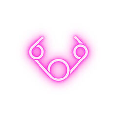 Metal spring vector neon icon