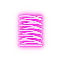 Metal spring vector neon icon