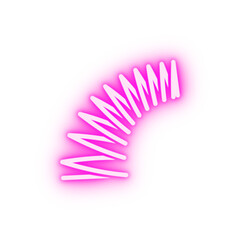 Metal spring vector neon icon