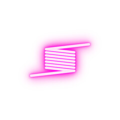 Metal spring vector neon icon