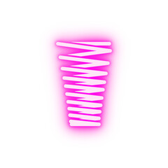 Metal spring vector neon icon