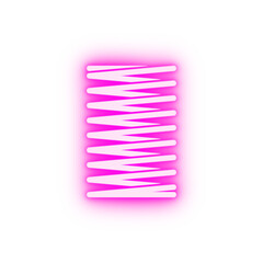 Metal spring vector neon icon