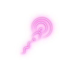 Fertilization ovarian concept line neon icon