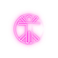 Transhumanism neon icon