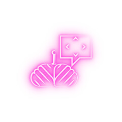Mind control neon icon