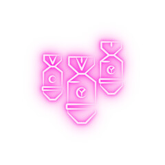 Atomic bomb neon icon